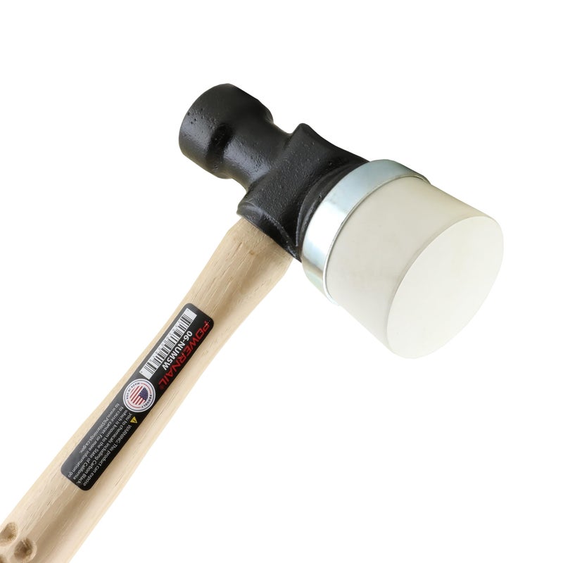 Powernail No. 5 Iron White Rubber Capped Mallet - Image 2